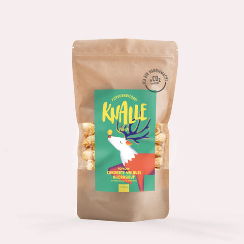 Knalle Kandierte Walnuss Ahornsirup Popcorn – saisonal limitiert Popcorn 100g