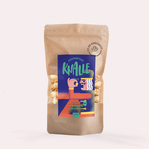 Knalle Winterapfel Haselnuss Popcorn – vegan & saisonal limitiert Popcorn 100g